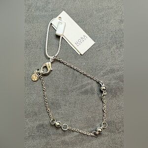 NWT NORA Norway Jewelry - Silver Chain Bracelet with Beads